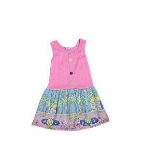 Vintage 90s Neon Pink Funky Dress Beach Size 6